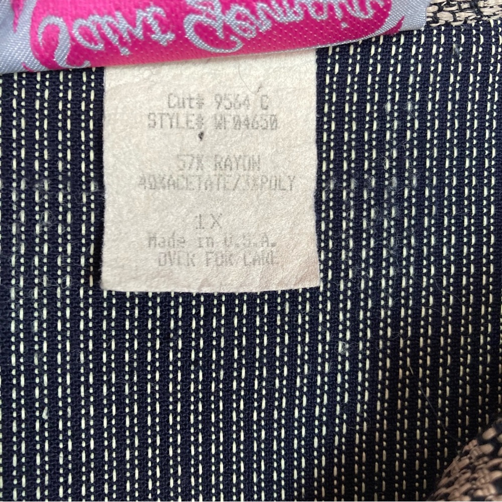 Vintage Saint Germain Woman 1X Button Shirt Mixed Media USA Unique Buttons Flaws - Picture 5 of 14